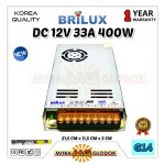 Power Supply Trafo Brilux DC 12V 33.3A | 400W + Fan (Super Quality)